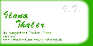 ilona thaler business card